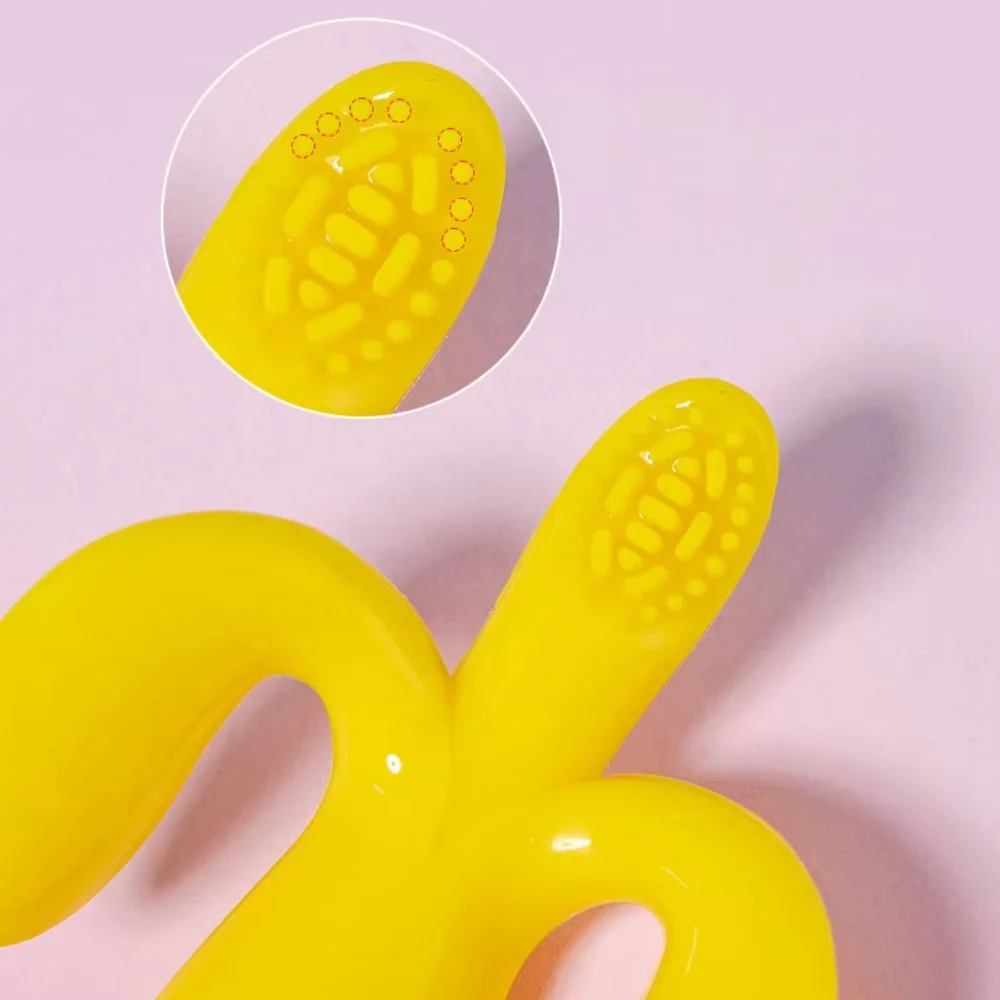 Baby Silicon Banana Teether Orange - Sunshine - Image 4