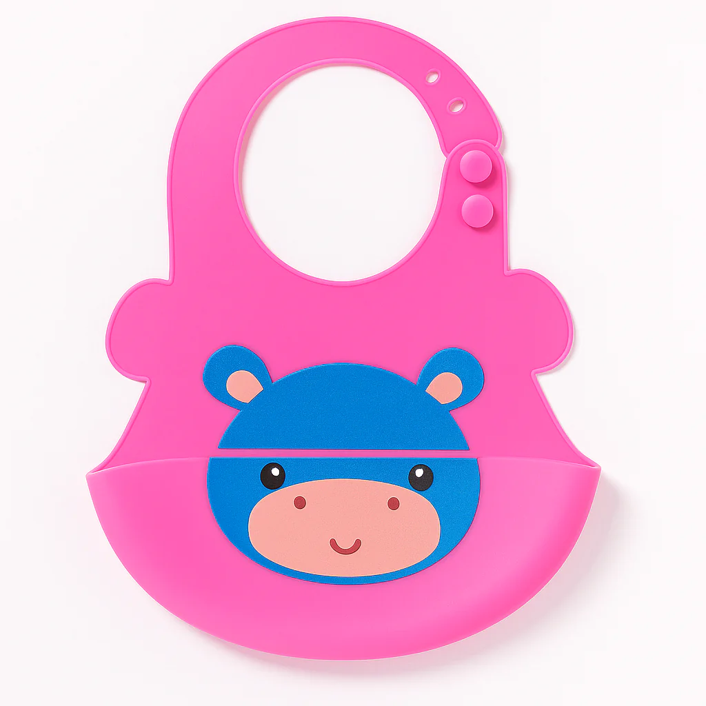 Baby Silicon Bib Bear Purple - Sunshine