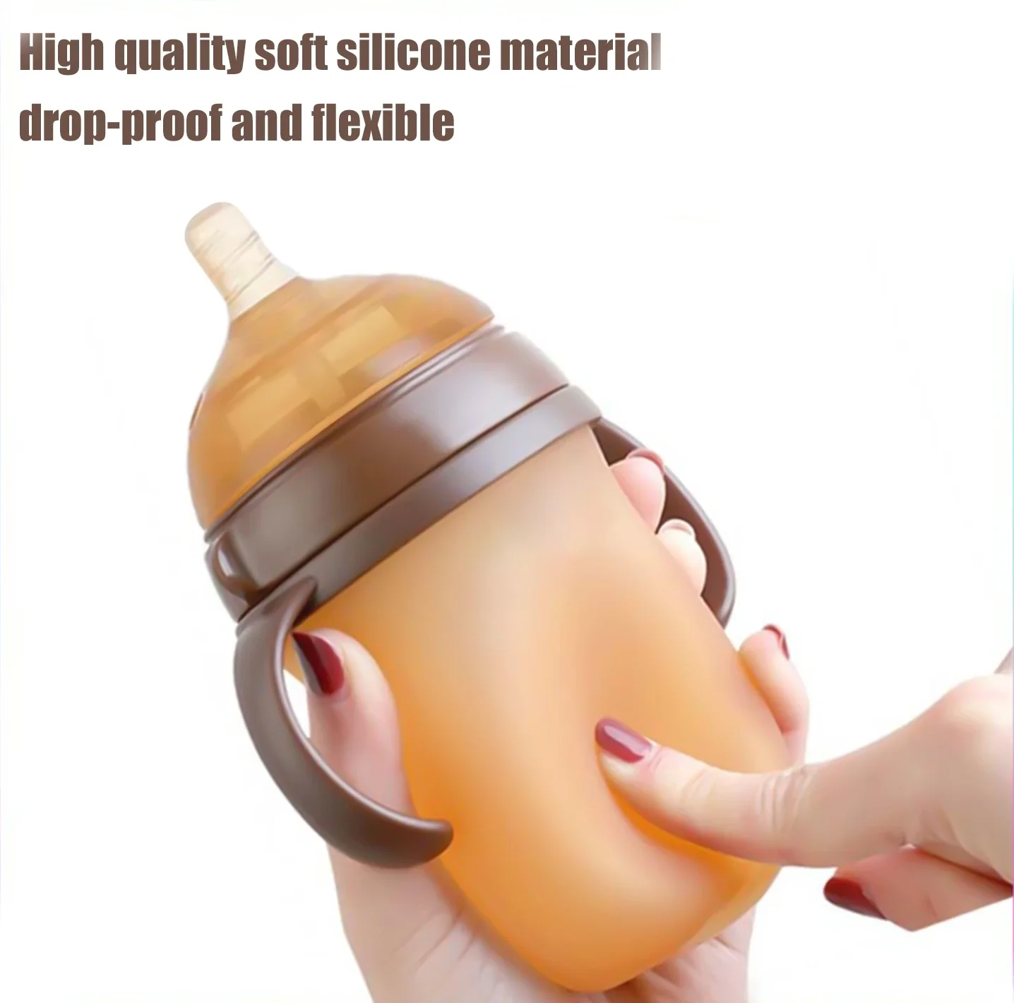 Baby Silicon Feeding Bottle Brown 150Ml - Sunshine - Image 8
