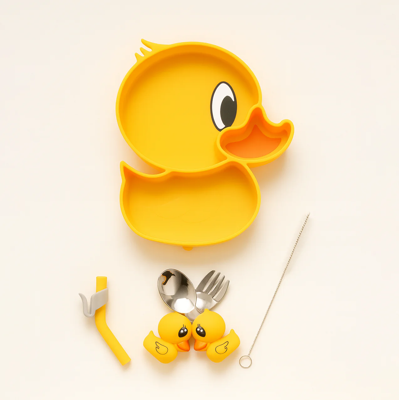 Baby Silicon Feeding Set Duck Yellow - Sunshine