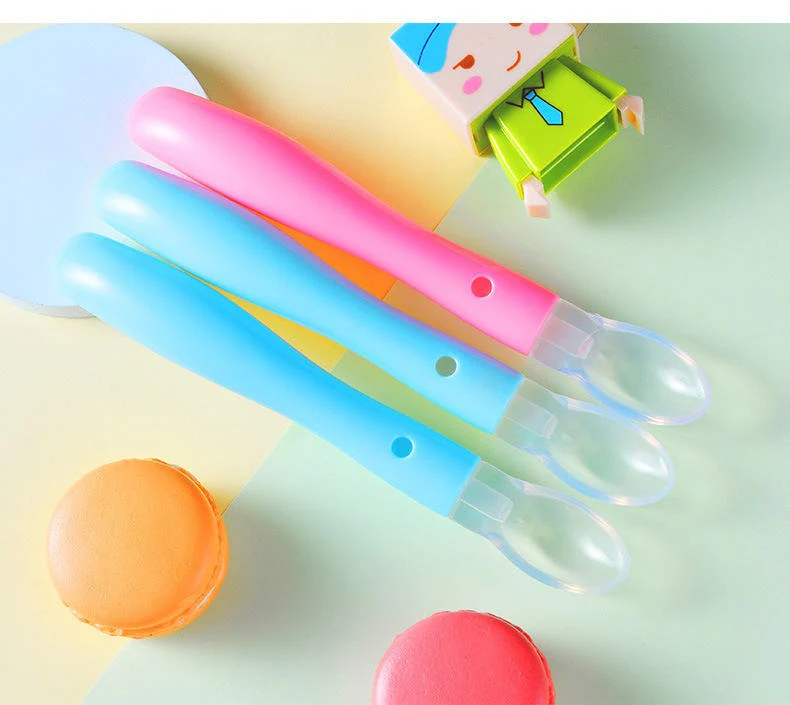 Baby Silicon Feeding Spoon Green - Sunshine - Image 3