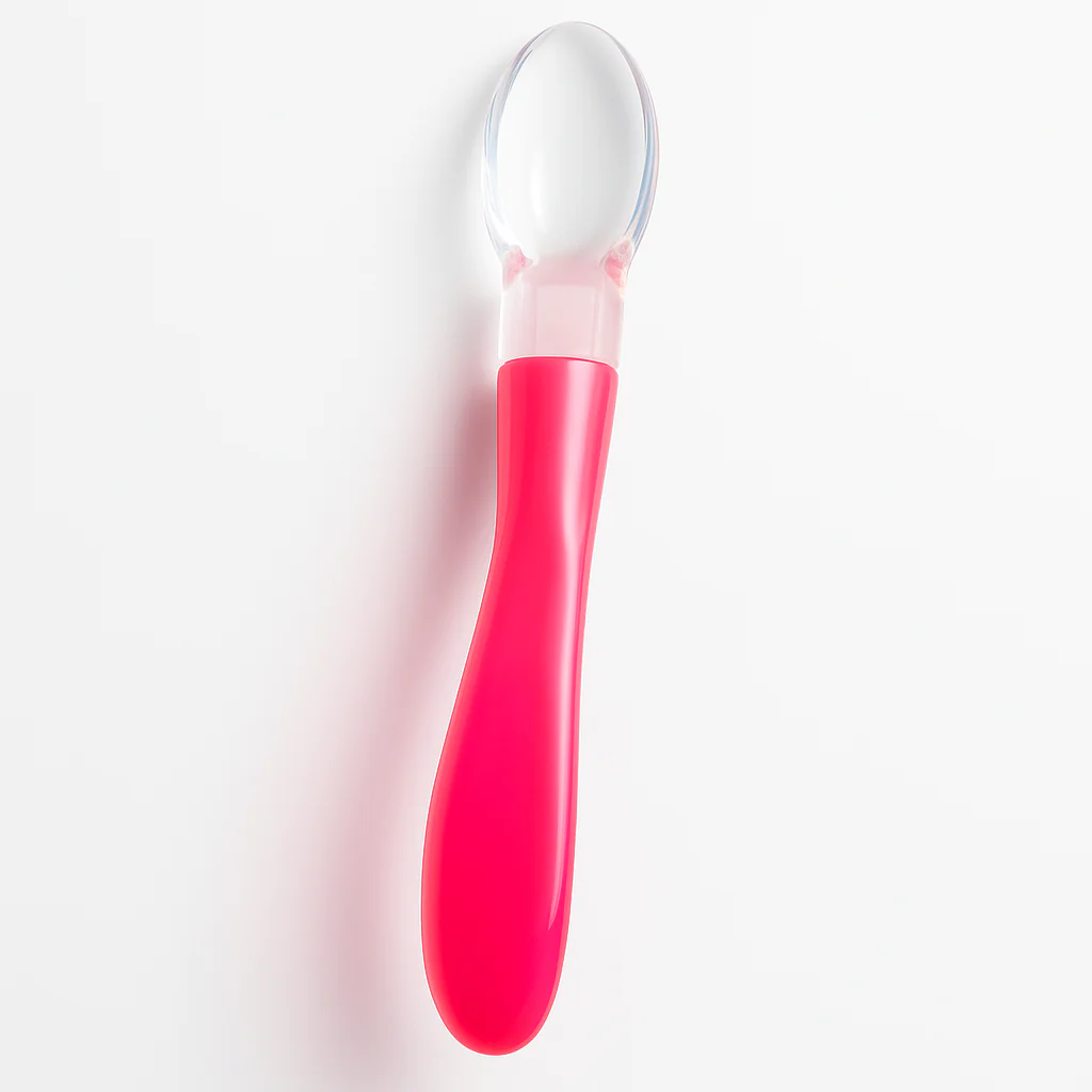 Baby Silicon Feeding Spoon Pink - Sunshine