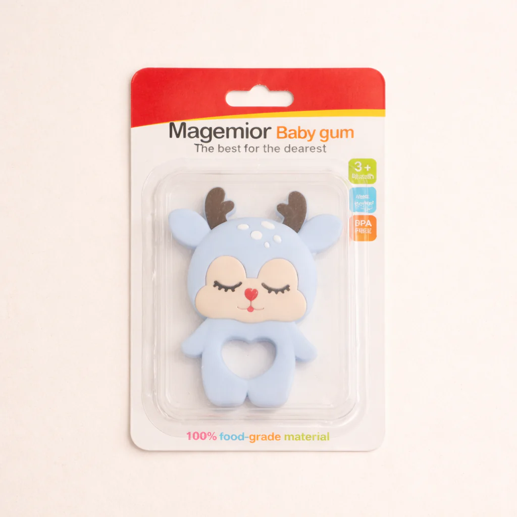 Baby Silicon Teether Deer Blue - Sunshine