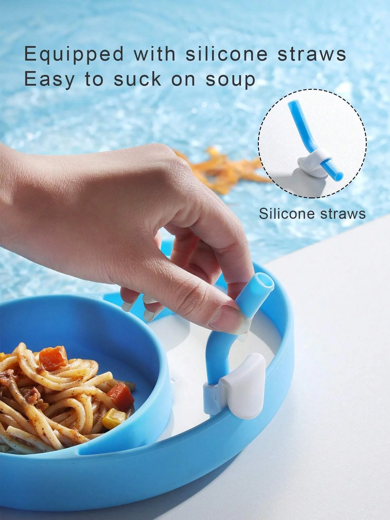 Baby Silicone Tableware Set Dolphin Blue - Sunshine - Image 5