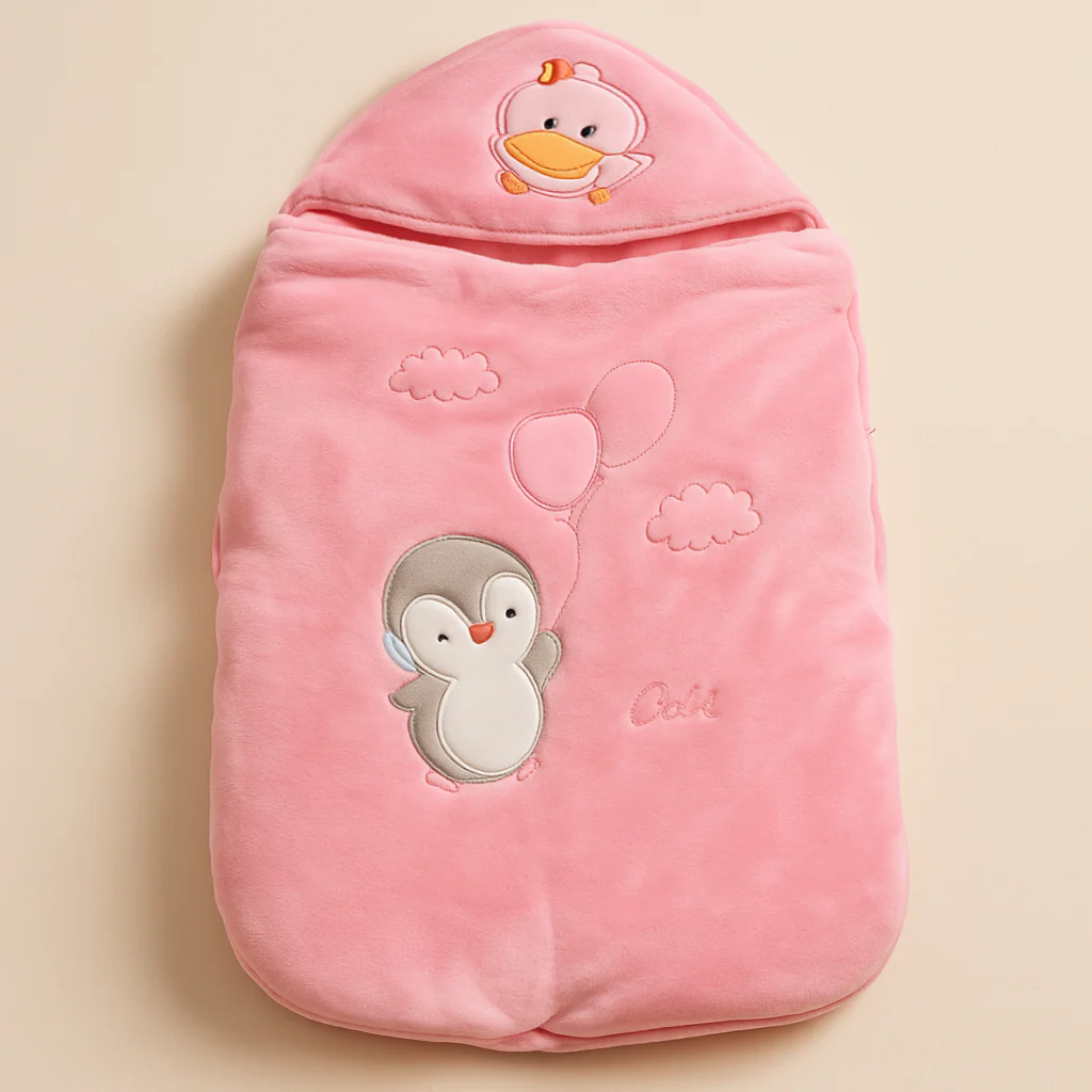 Baby Sleeping Bag Penguin Pink - Sunshine