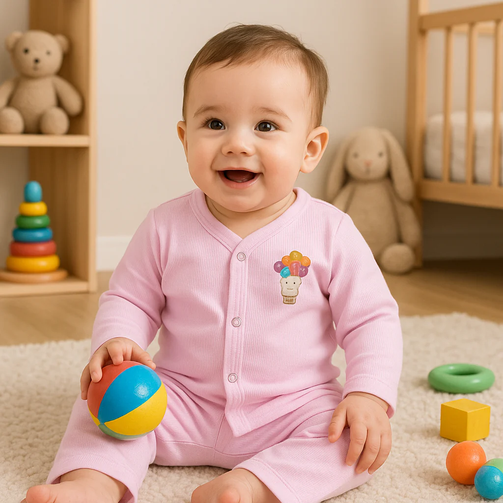 Baby Sleepsuit Baby Pink - Sunshine - Image 2