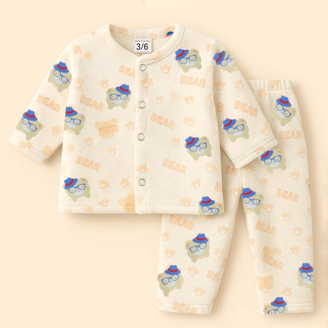 Baby Sleepsuit Bear Yellow - Sunshine