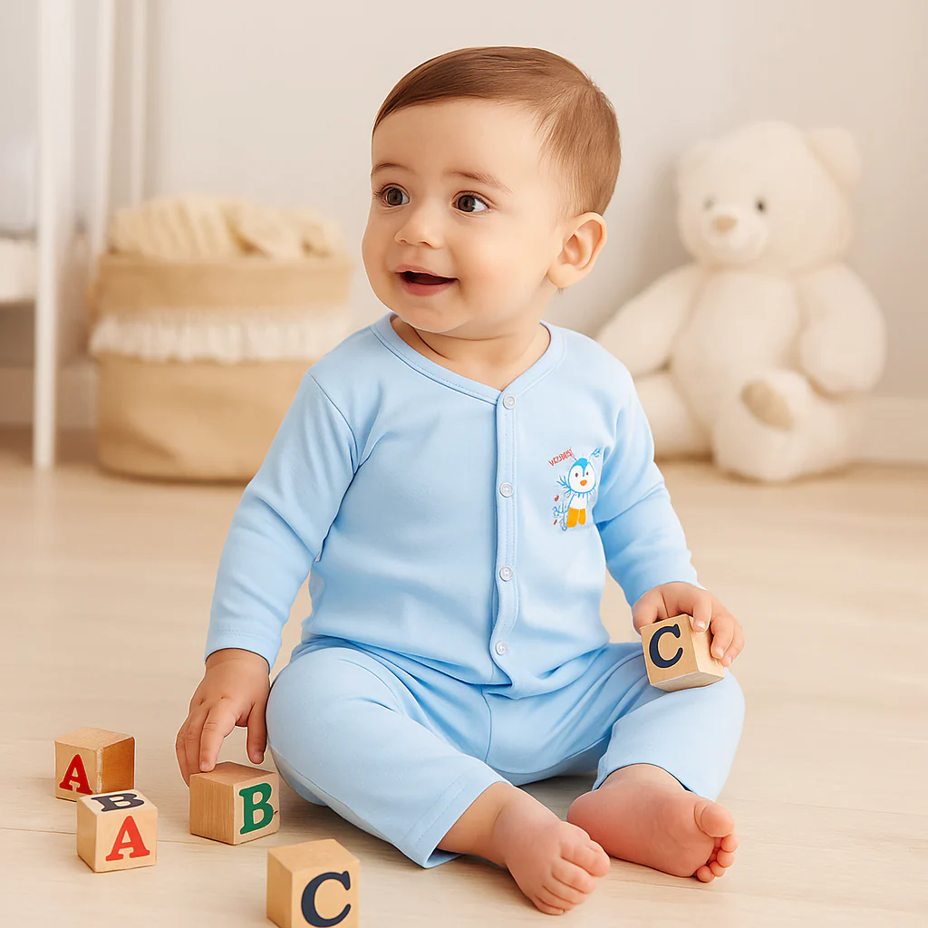 Baby Sleepsuit Dark Sky Blue - Sunshine - Image 4