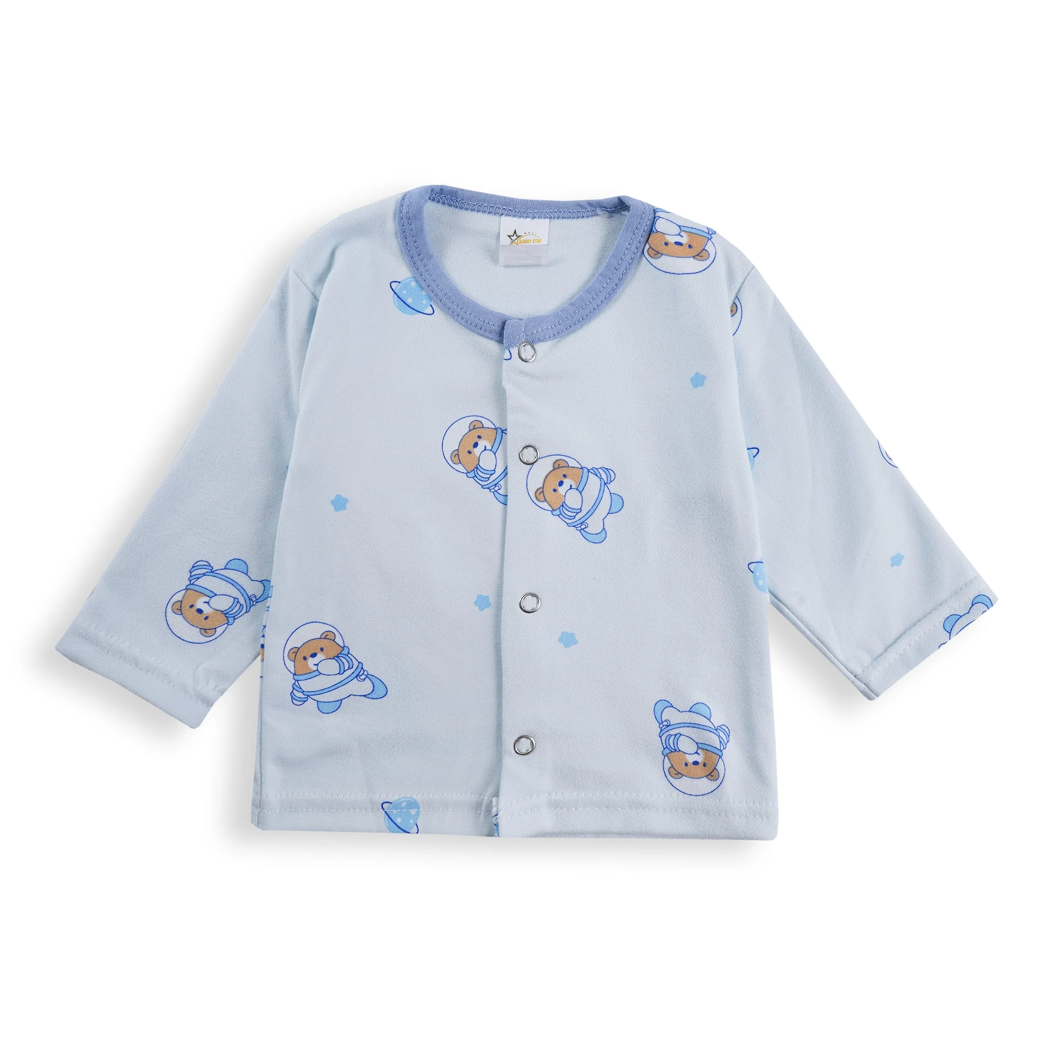 Baby Sleepsuit Fleece Astronaut Bear Blue - Sunshine - Image 4
