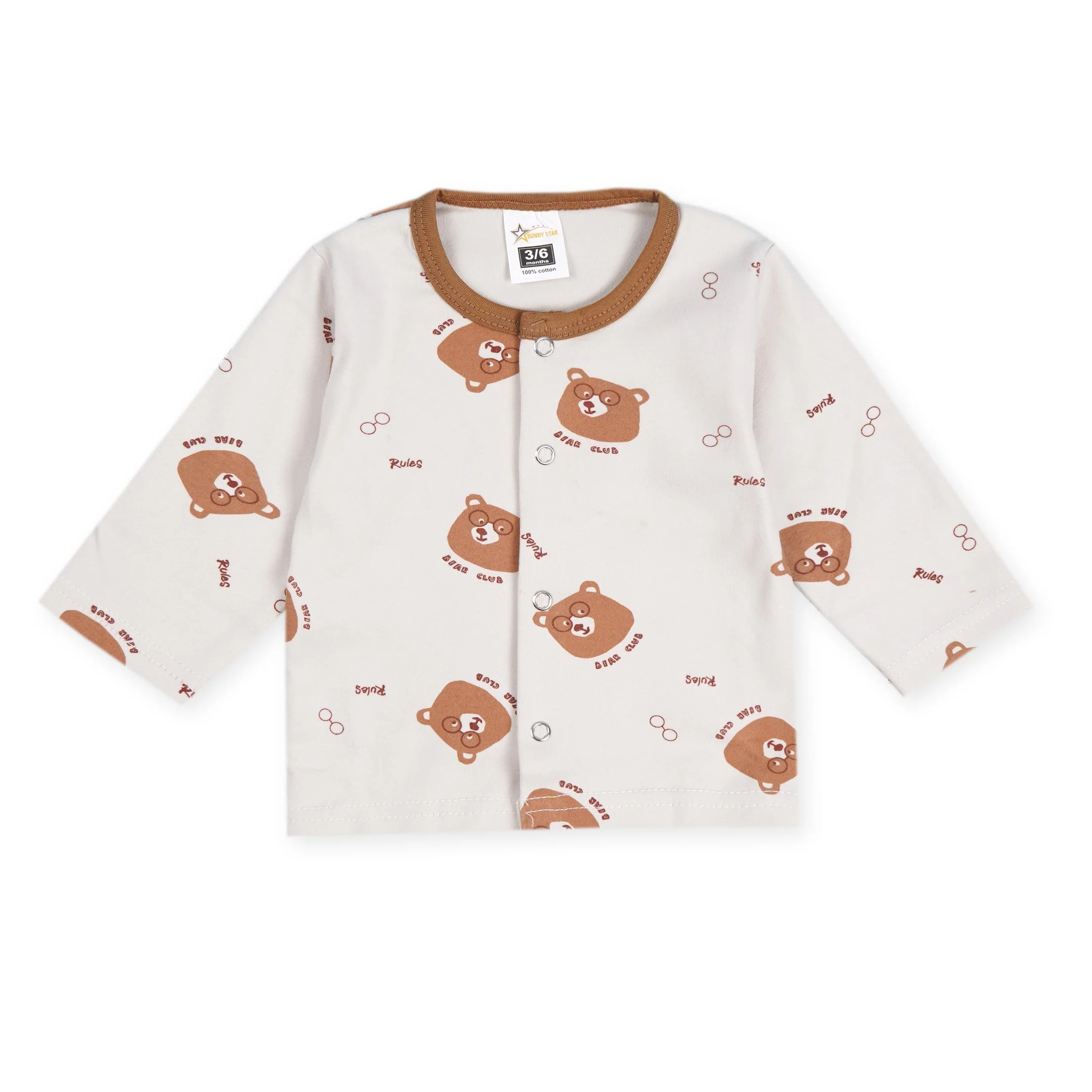 Baby Sleepsuit Fleece Bear Brown - Sunshine - Image 3