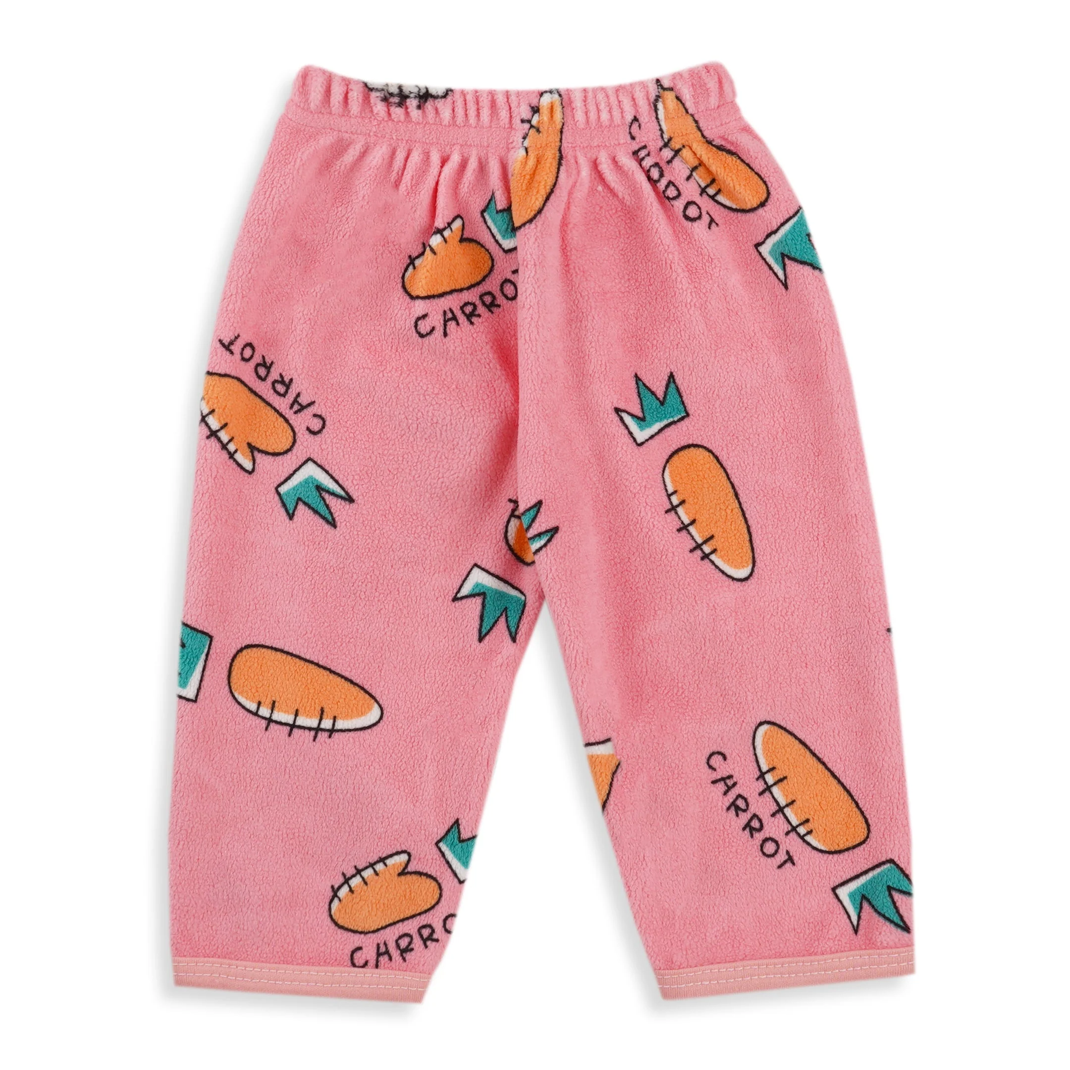 Baby Sleepsuit Fleece Carrot Pink - Sunshine - Image 3