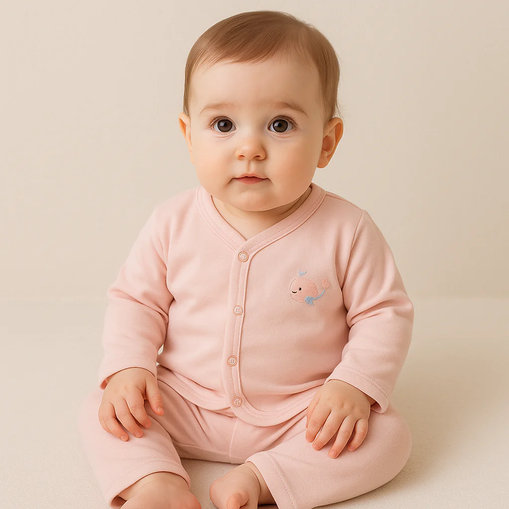 Baby Sleepsuit Light Peach - Sunshine - Image 3
