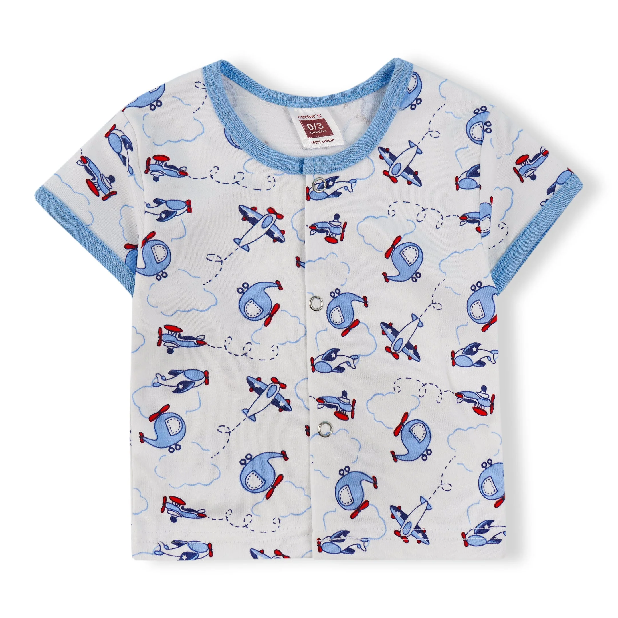 Baby Sleepsuit Planes Sky Blue - Sunshine - Image 3