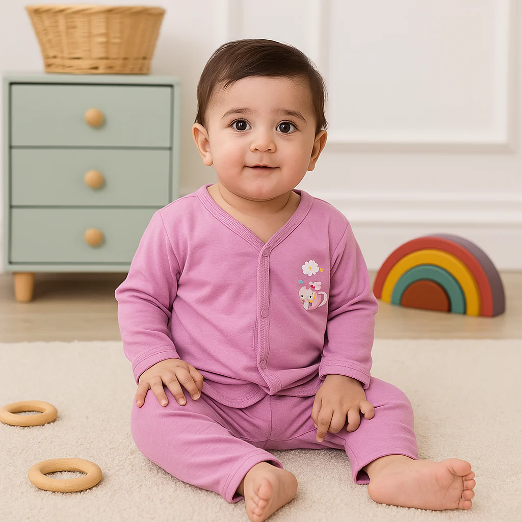 Baby Sleepsuit Purple - Sunshine - Image 3