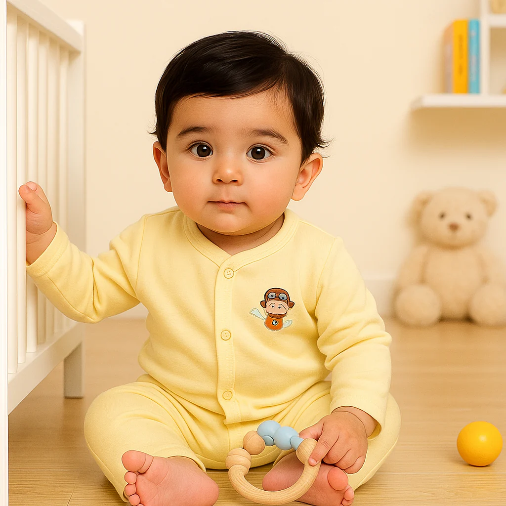 Baby Sleepsuit Yellow - Sunshine - Image 4