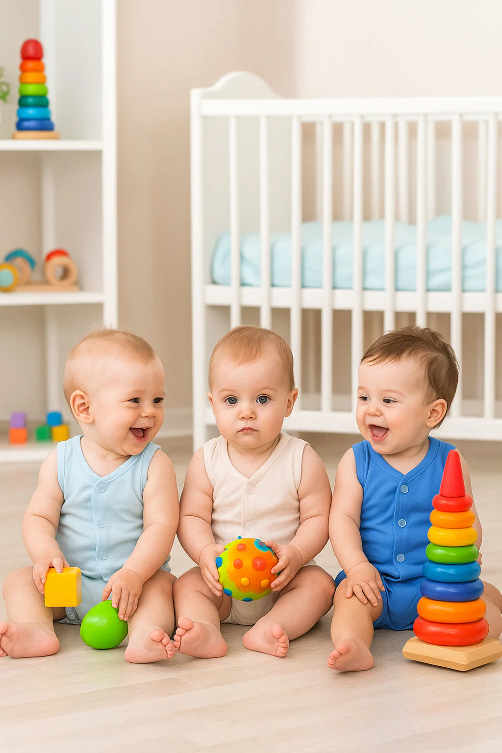 Baby Sleeveless Vest Pack Of 3 Multicolor - Sunshine