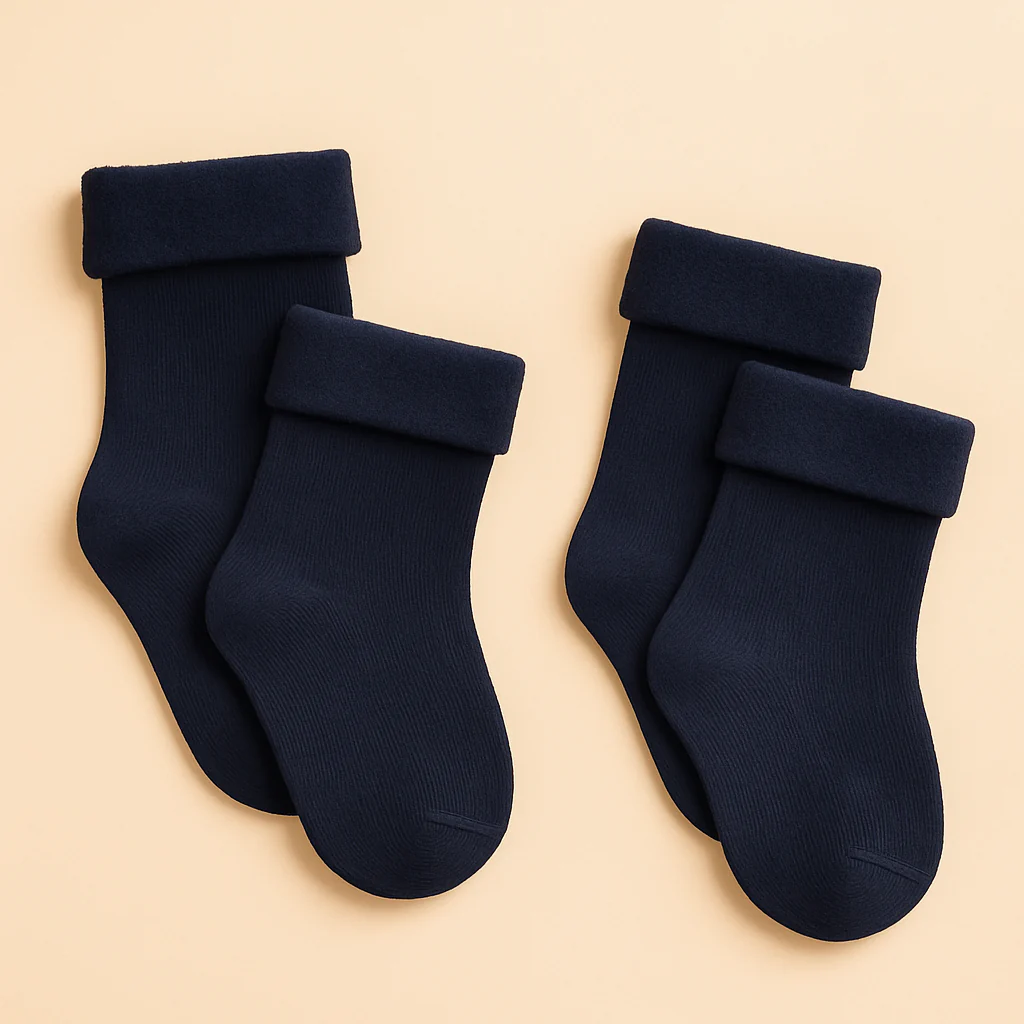 Baby Socks Pack Of 2 Pair Navy Blue - Sunshine