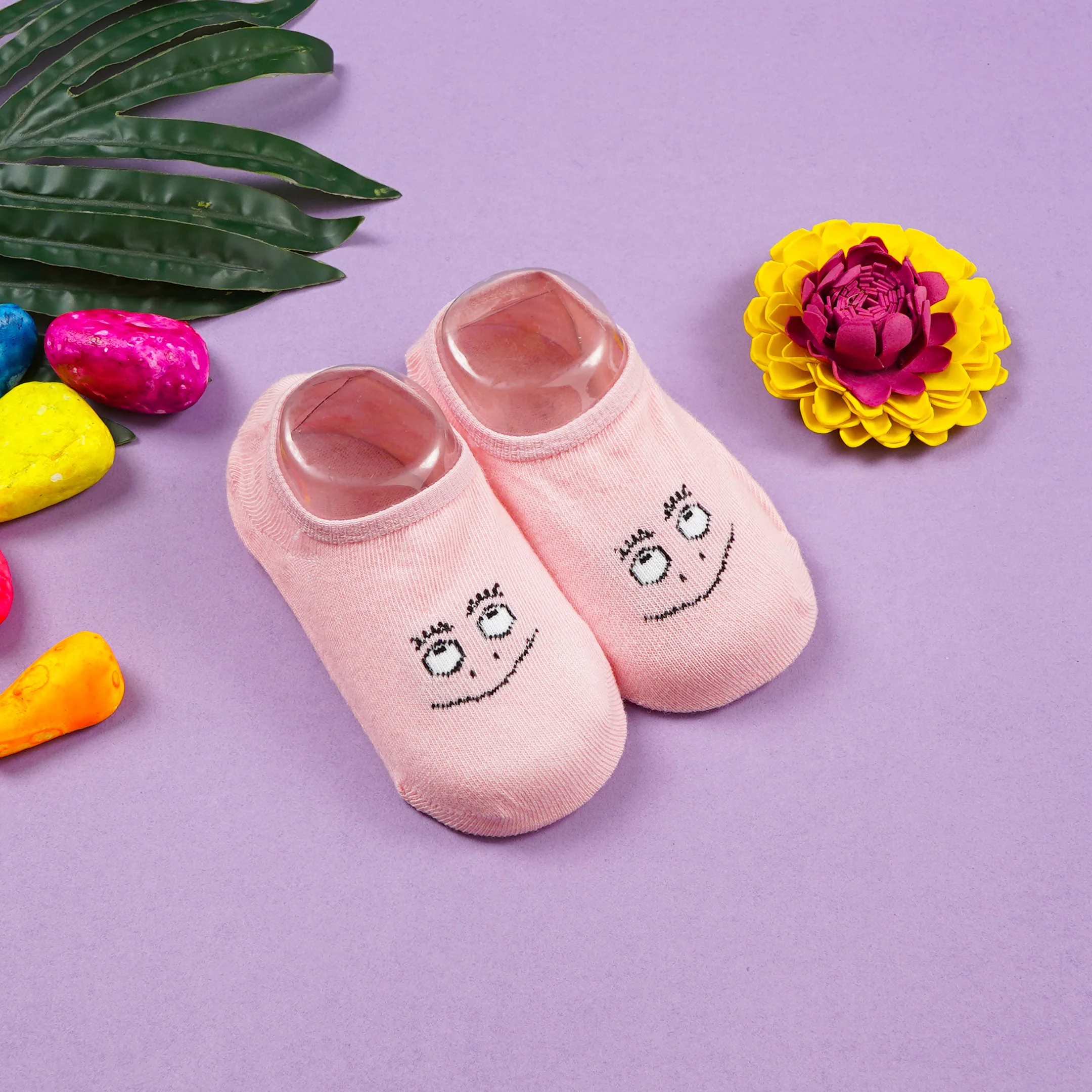 Baby Socks Smily Peach - Sunshine