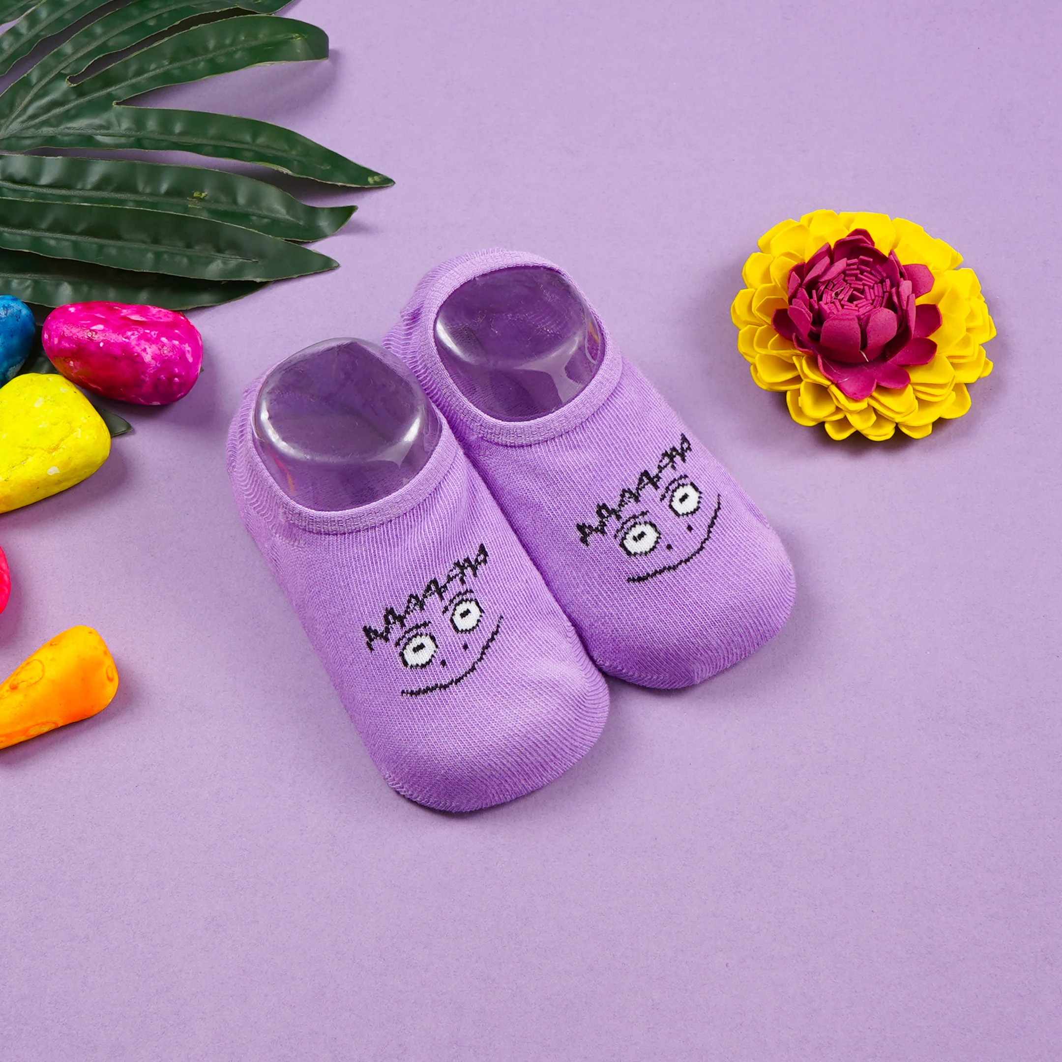 Baby Socks Smily Purple - Sunshine