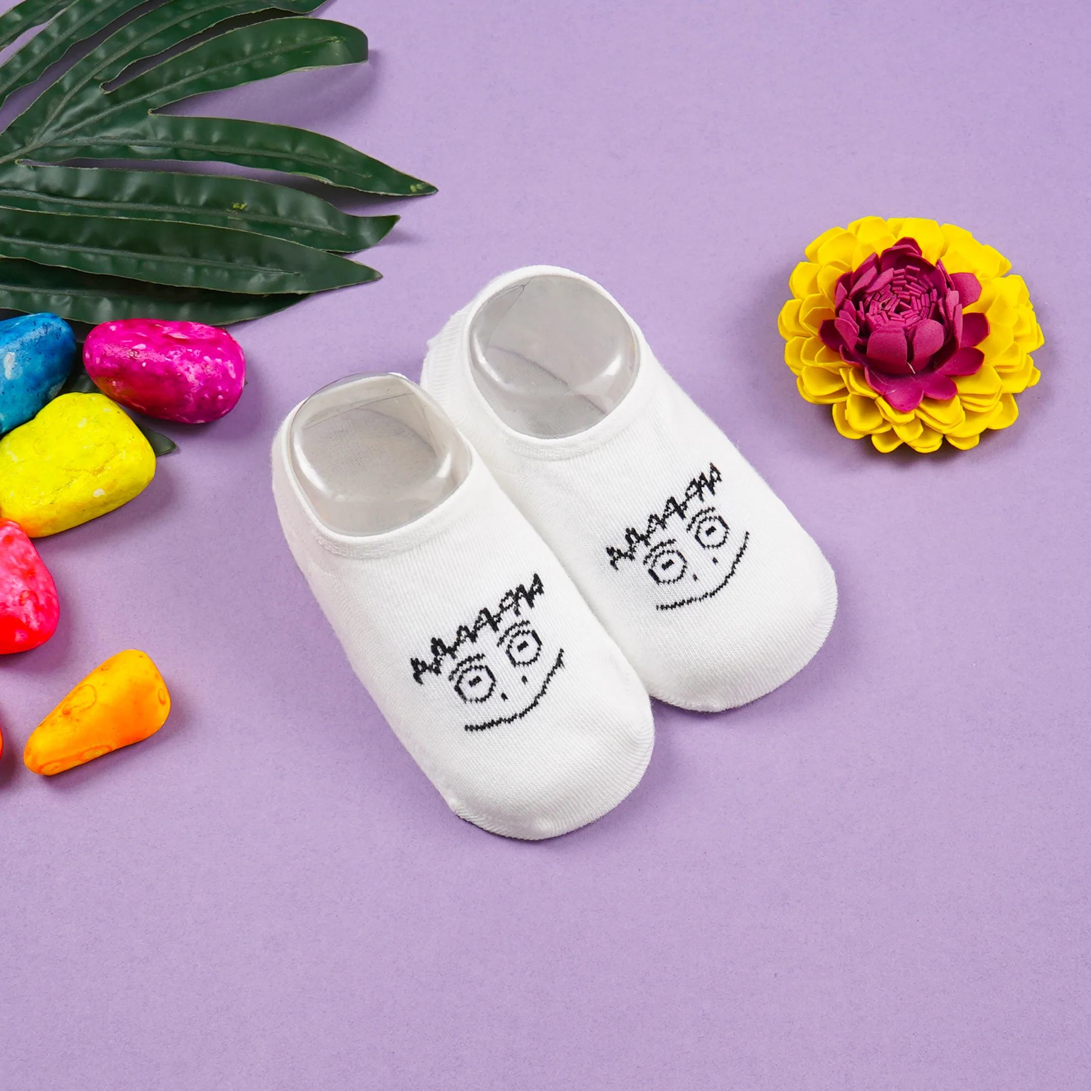 Baby Socks Smily White - Sunshine