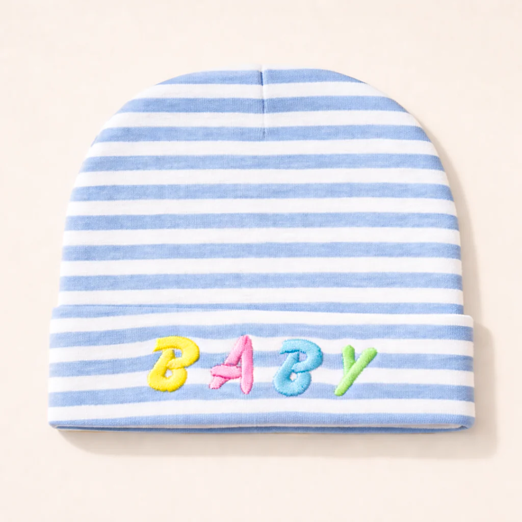 Baby Soft Cotton Cap Stripes Blue - Sunshine