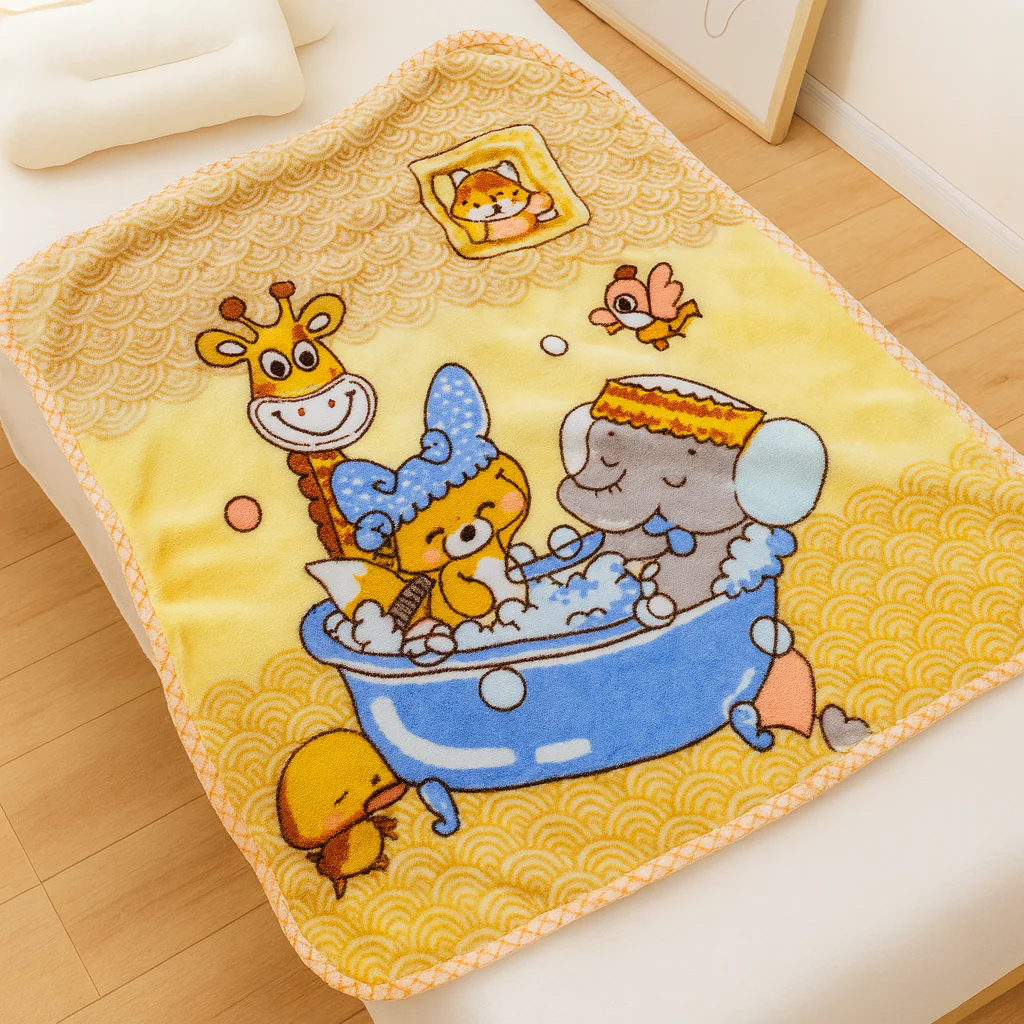 Baby Soft Double-Ply Blanket Yellow (100 X 100Cm) - Sunshine