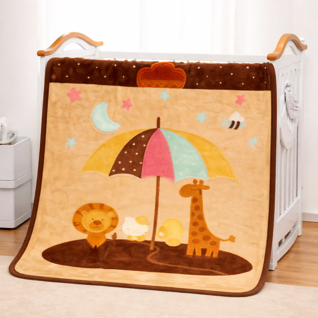 Baby Soft Zipper Blanket Brown (80Cm X 110Cm) - Sunshine