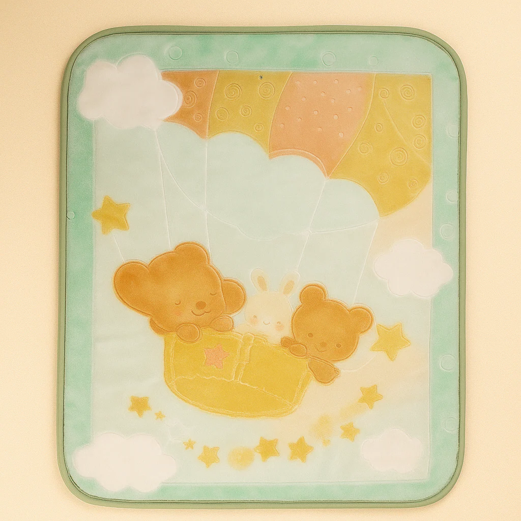 Baby Soft Zipper Blanket Light Green (80Cm X 110Cm) - Sunshine - Image 2