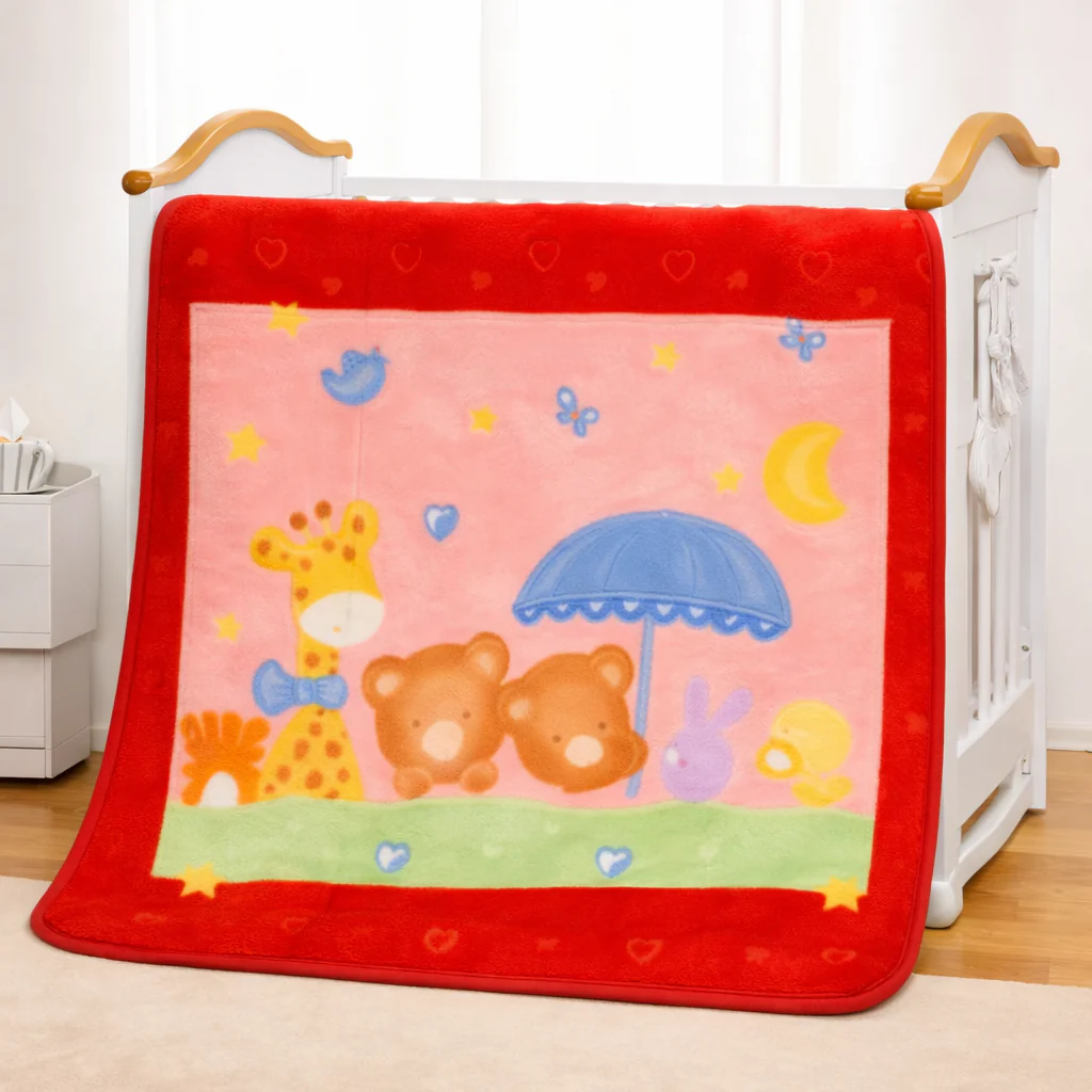 Baby Soft Zipper Blanket Red (80Cm X 110Cm) - Sunshine