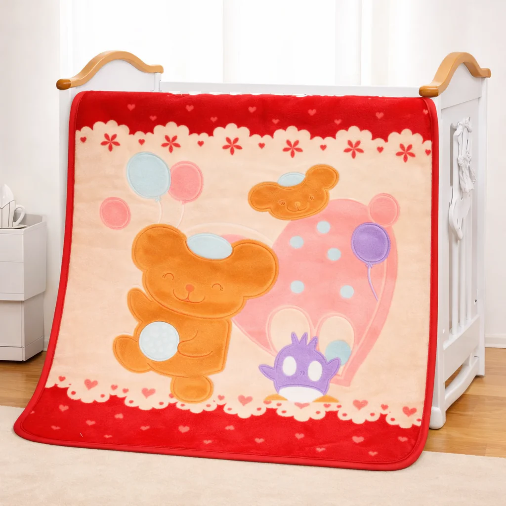 Baby Soft Zipper Blanket Red (80Cm X 110Cm) - Sunshine
