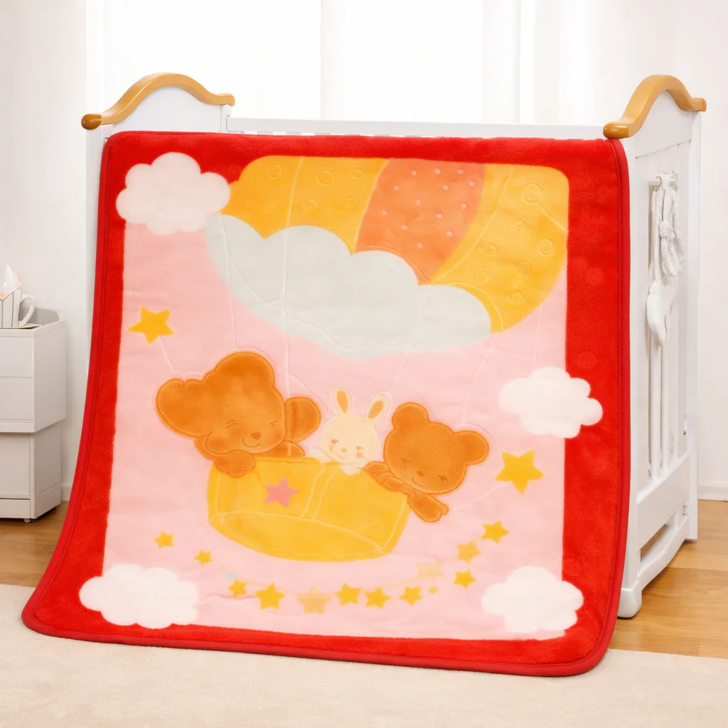 Baby Soft Zipper Blanket Red (80Cm X 110Cm) - Sunshine