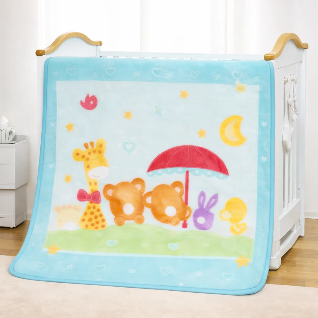 Baby Soft Zipper Blanket Sky Blue (80Cm X 110Cm) - Sunshine