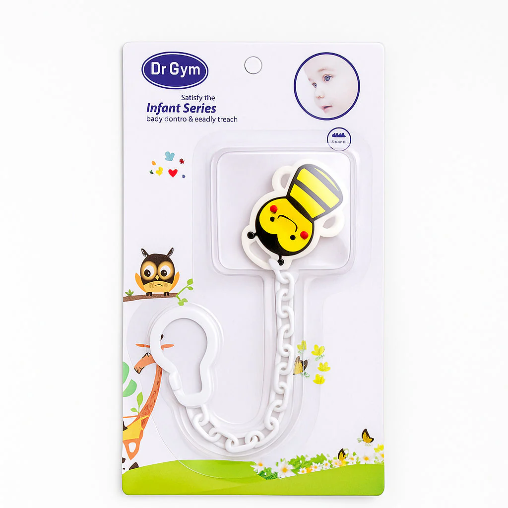 Baby Soother Chain Bee Yellow - Sunshine
