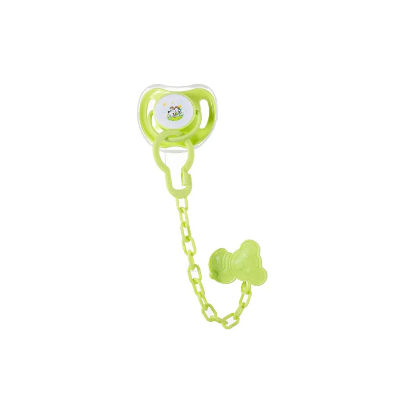 Baby Soother With Chain Cartoon Sea Green - Sunshine