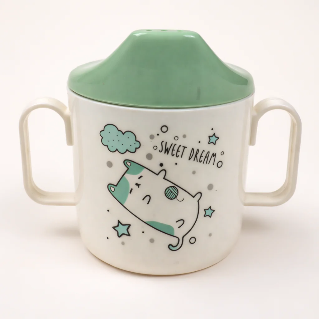 Baby Spout Sipper Cup Kitty Green 180Ml - Sunshine