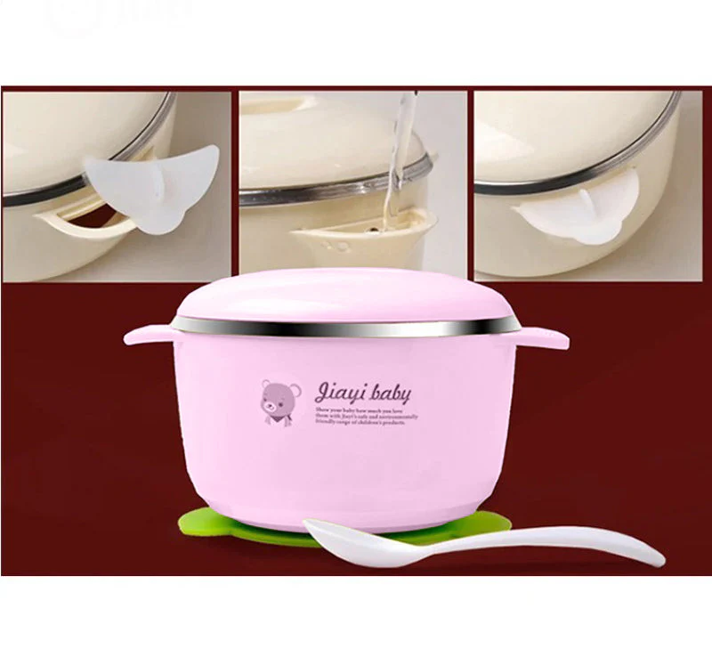 Baby Stainless Steel Feeding Bowl Pink - Sunshine