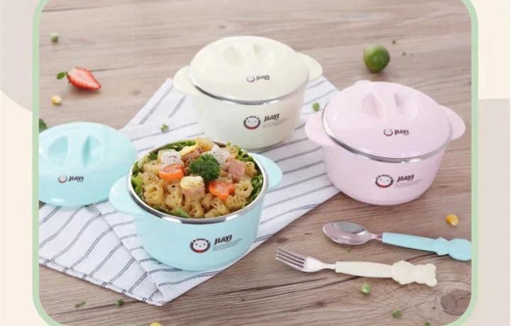 Baby Stainless Steel Feeding Bowl Pink - Sunshine - Image 6