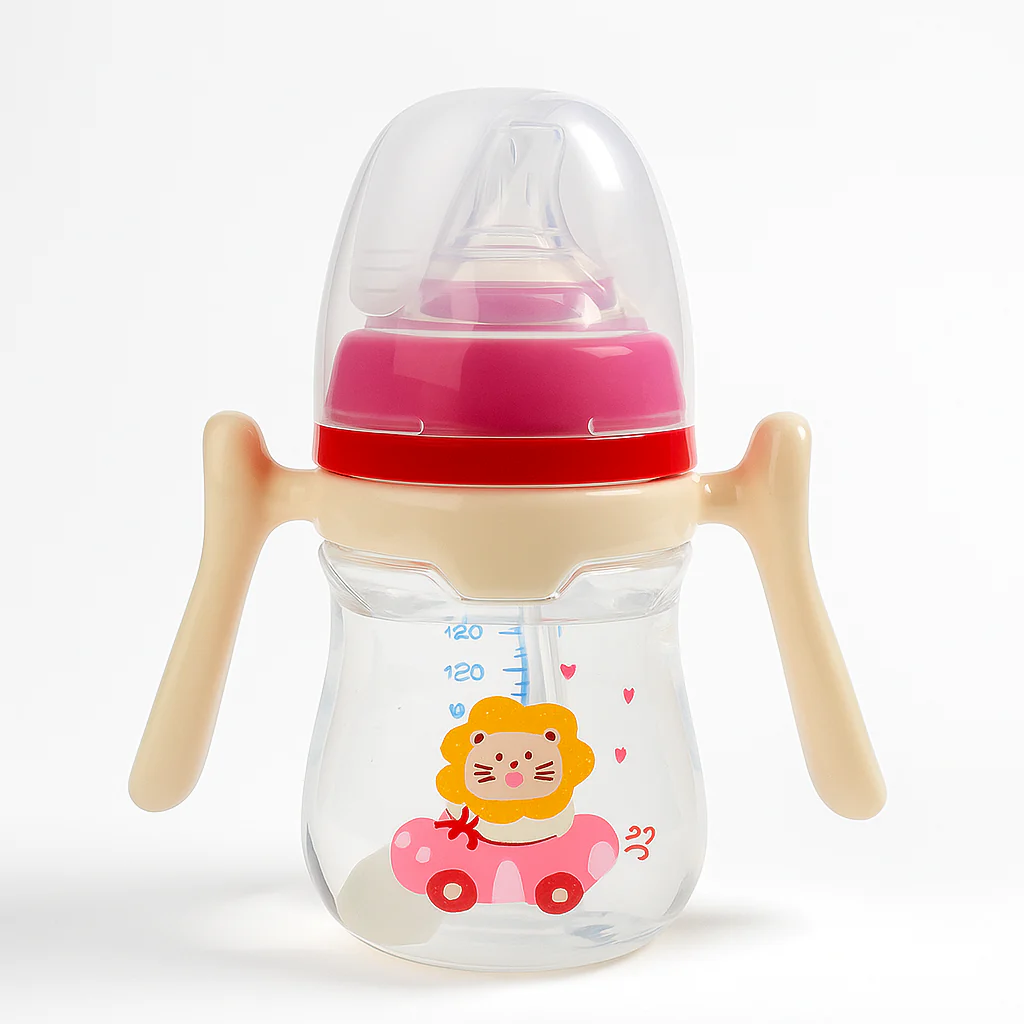 Baby Straw Cup Off White & Red 180Ml - Sunshine