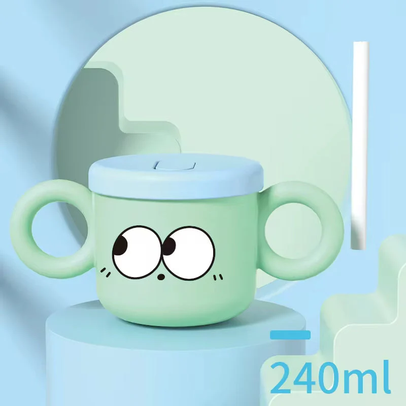 Baby Straw Sipping Cup Smiley Face Green - Sunshine