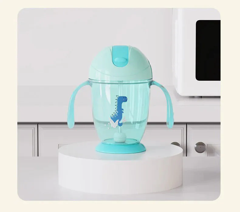 Baby Straw Training Sipper Cup Blue 300Ml - Sunshine