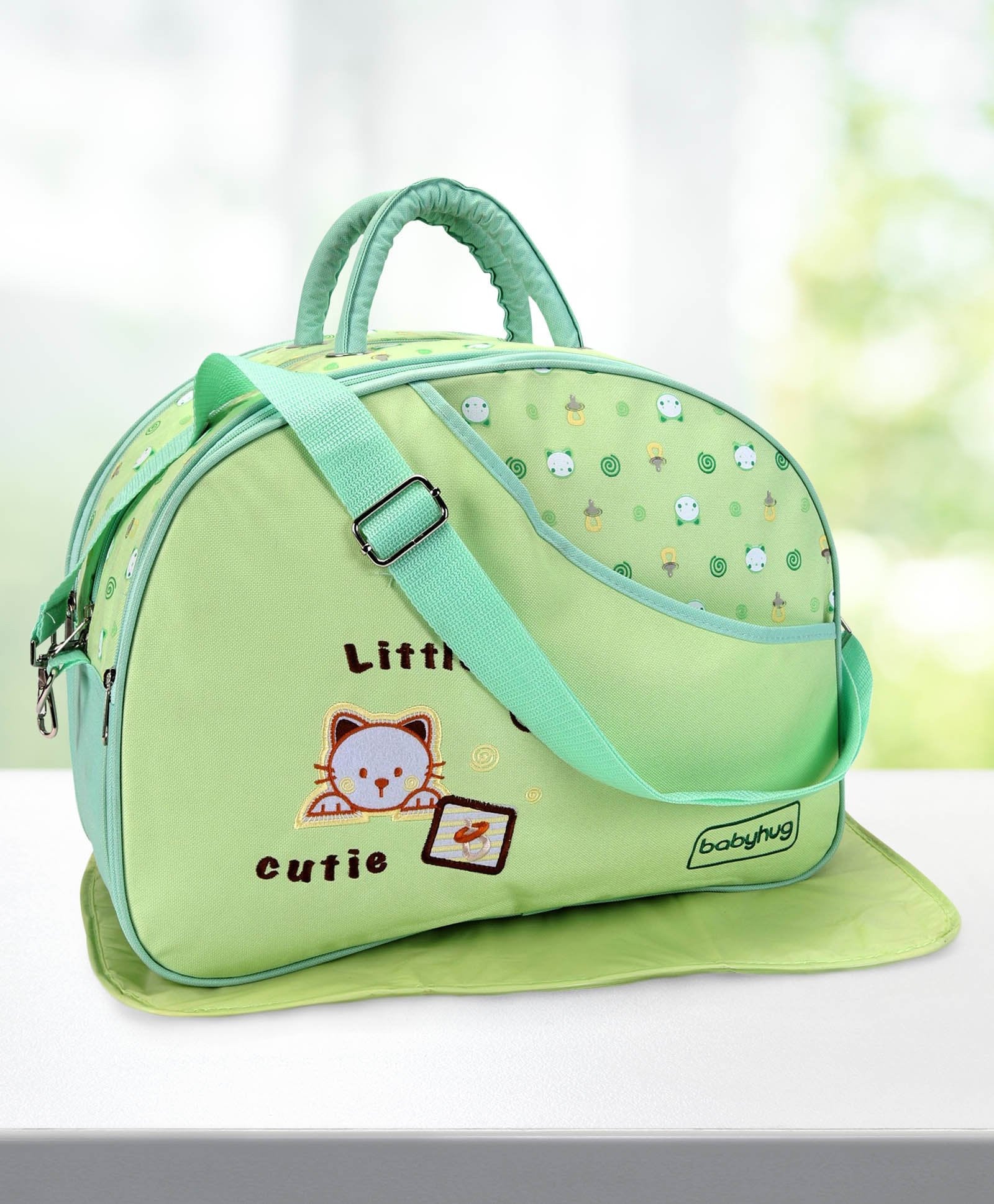 Baby Sunny Day Diaper Bag Bear Green - Sunshine