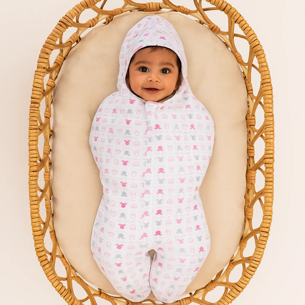 Baby Swaddle Blanket Pink (0-6 Months) - Sunshine