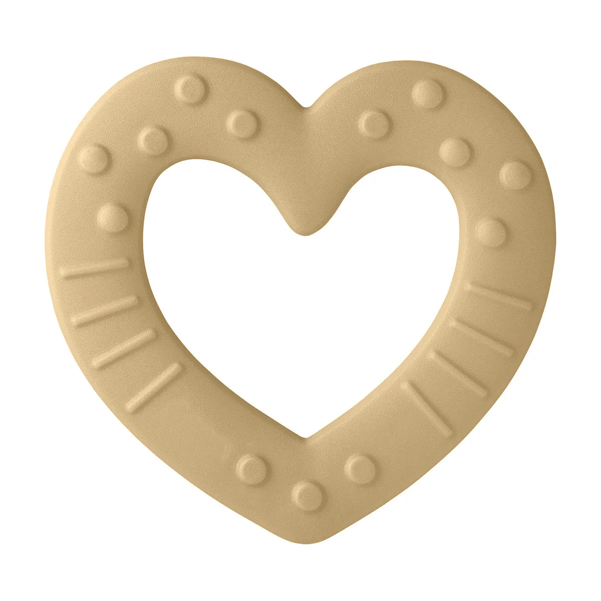 Baby Teether Heart Brown - Sunshine