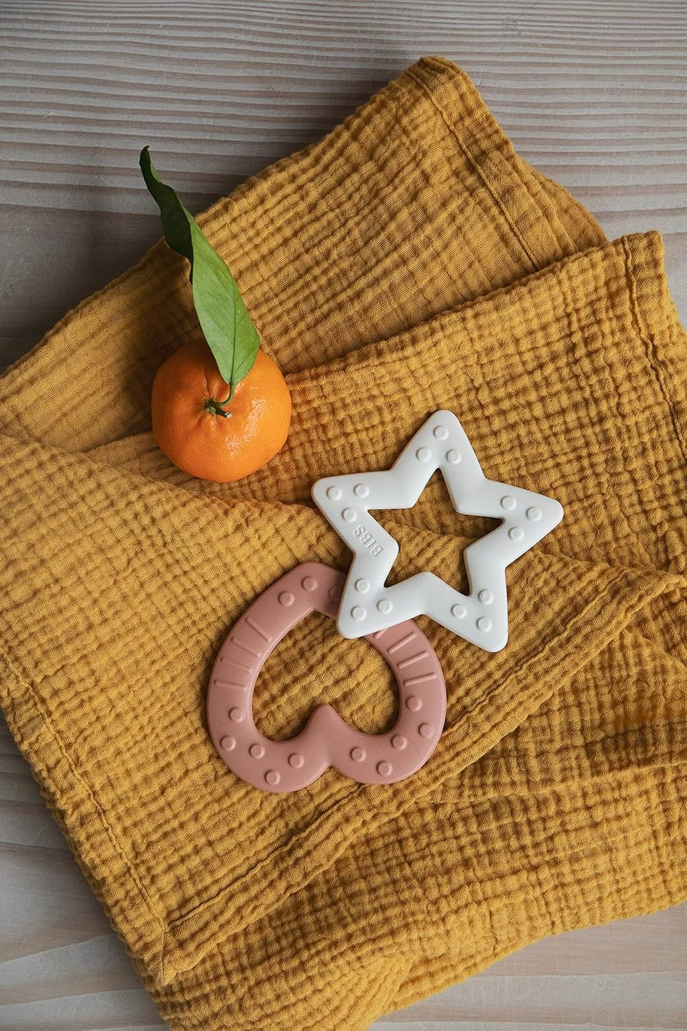 Baby Teether Heart Peach - Sunshine - Image 3
