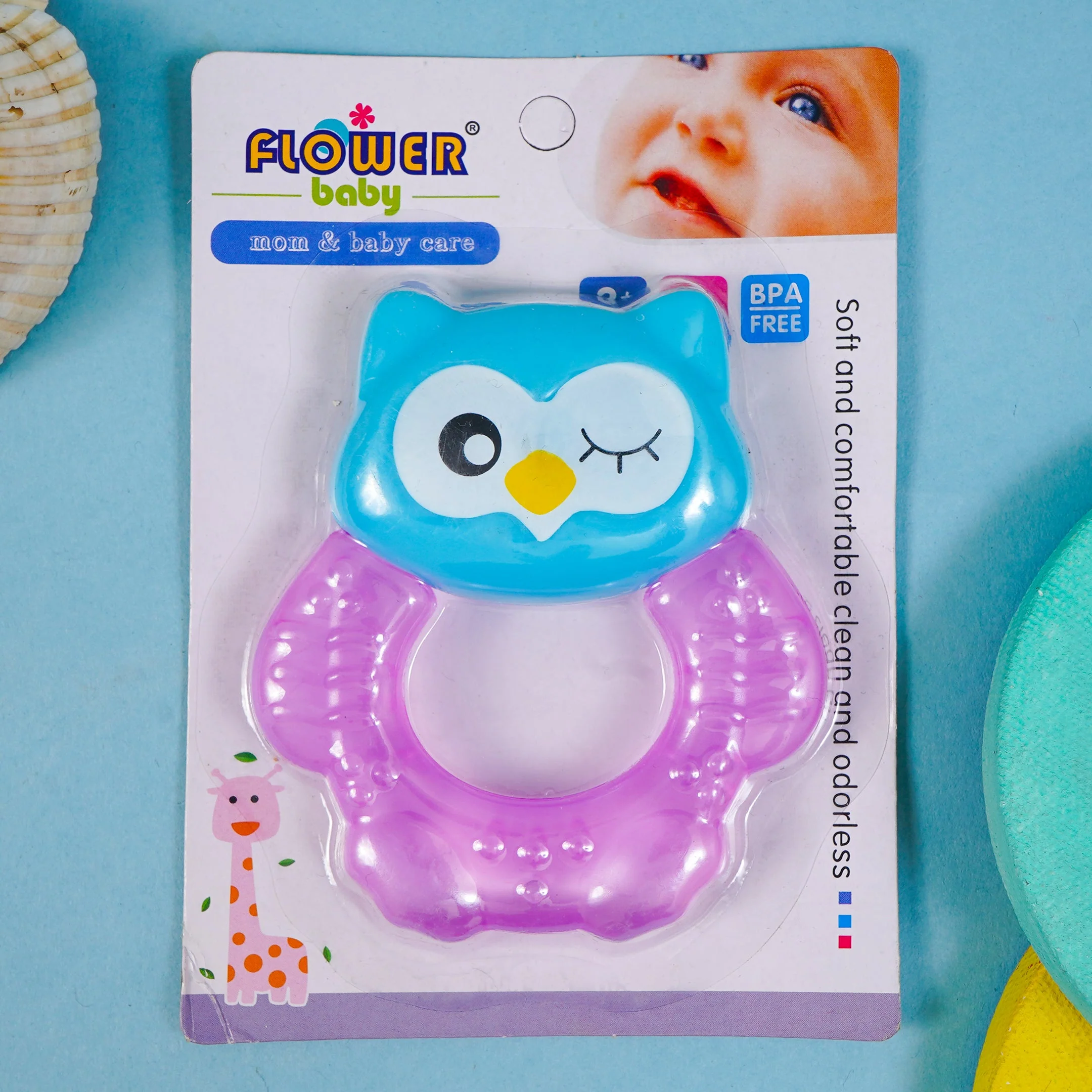 Baby Teether Owl Blue - Sunshine