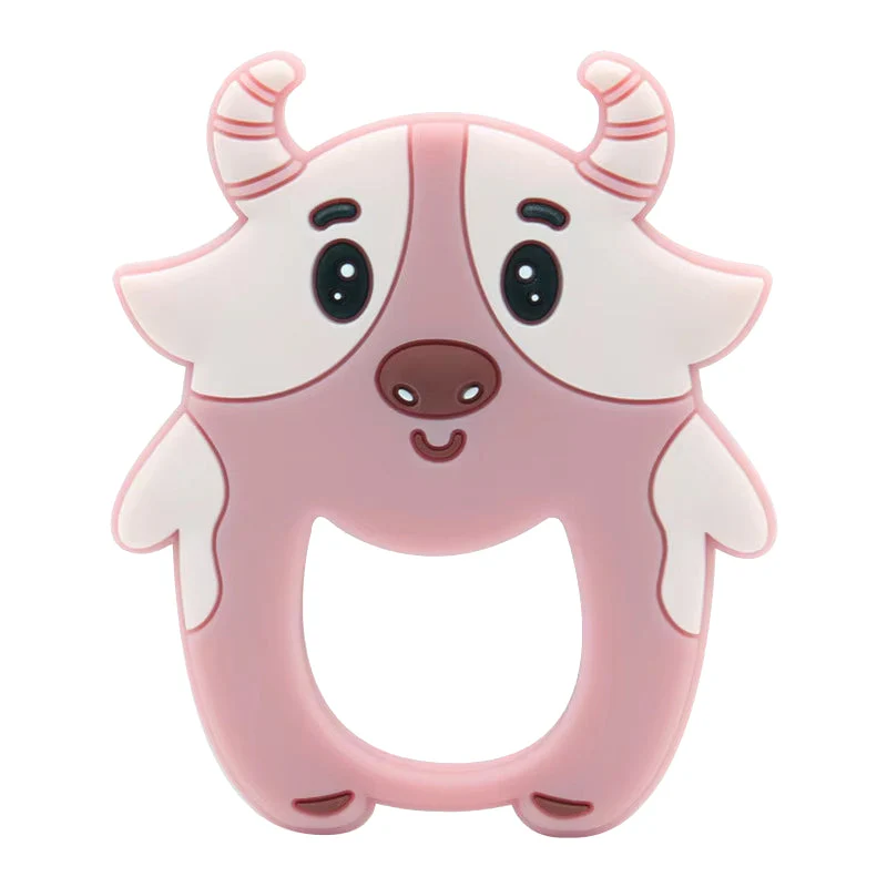 Baby Teether Raccoon Peach - Sunshine