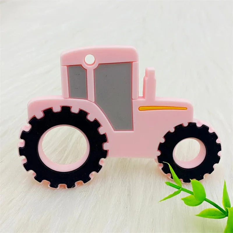 Baby Teether Tractor Pink - Sunshine