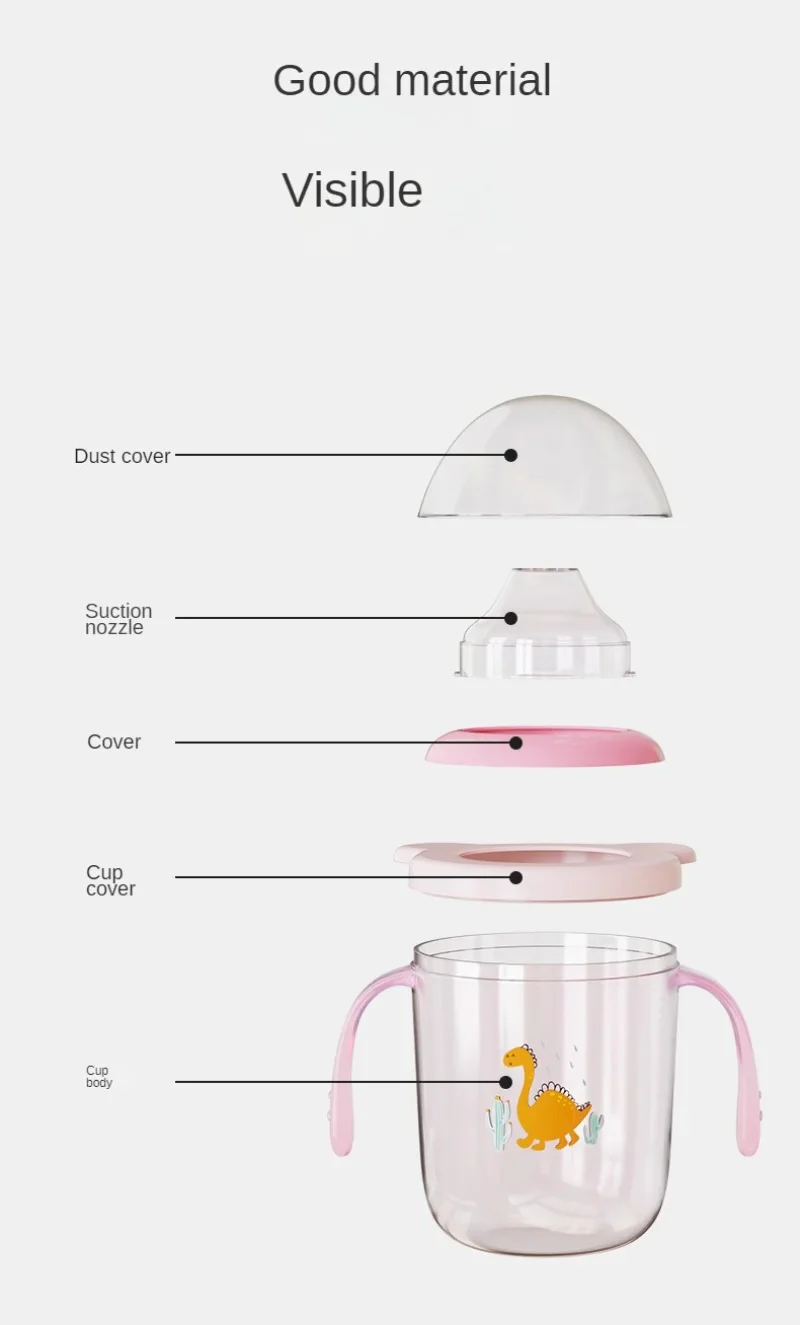 Baby Training Sipper Cup Pink 250Ml - Sunshine - Image 2