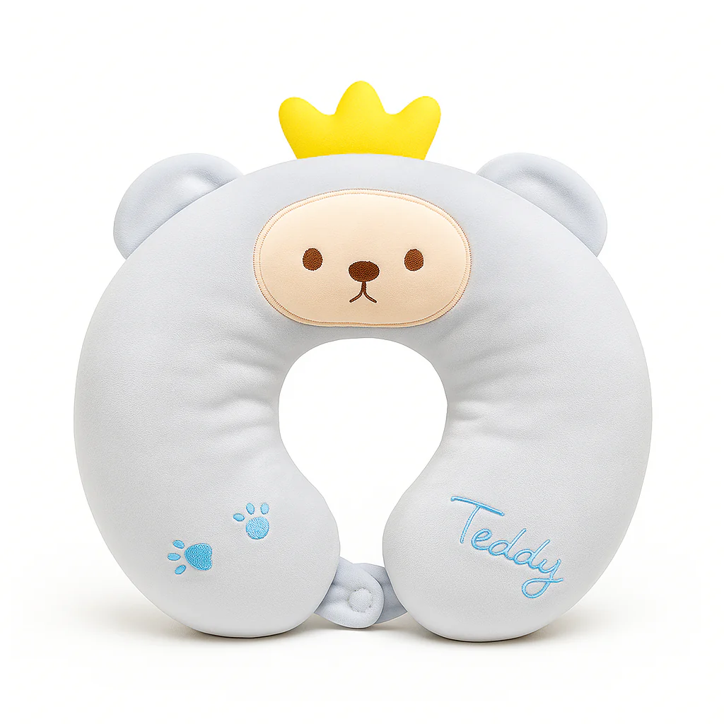Baby U-Shaped Neck Pillow Bear Blue - Sunshine