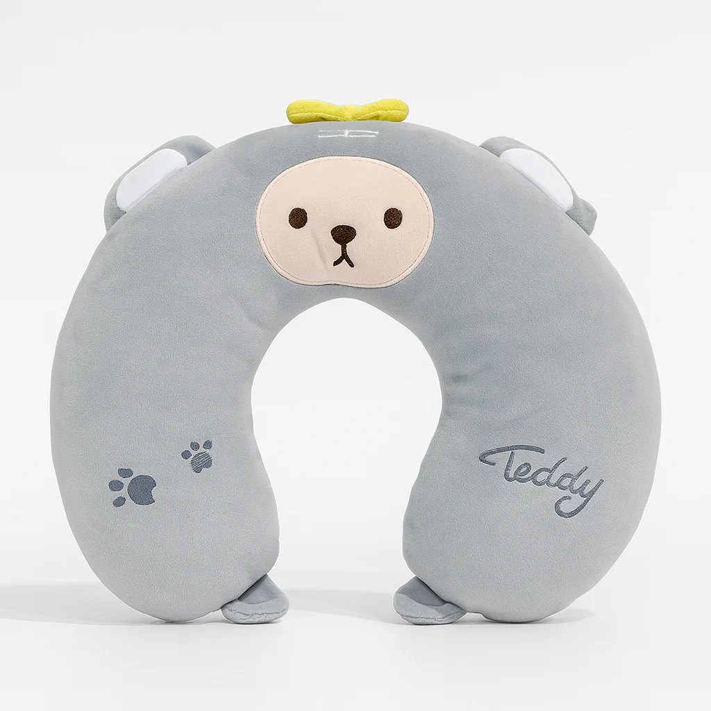 Baby U-Shaped Neck Pillow Bear Grey - Sunshine